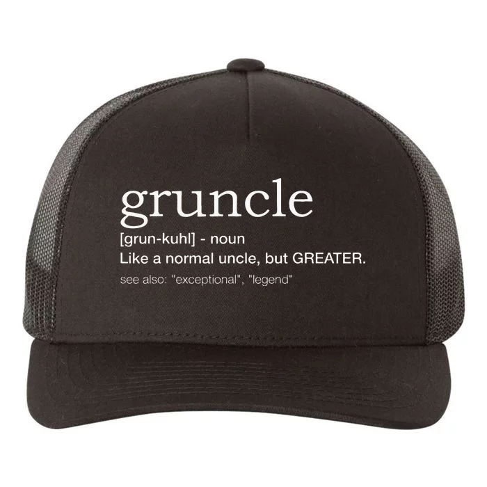 Gruncle for best uncle Yupoong Adult 5-Panel Trucker Hat