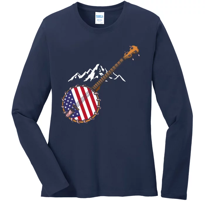 Gifts For Bluegrass Lovers Banjo Mandolin Kentucky Ladies Long Sleeve Shirt