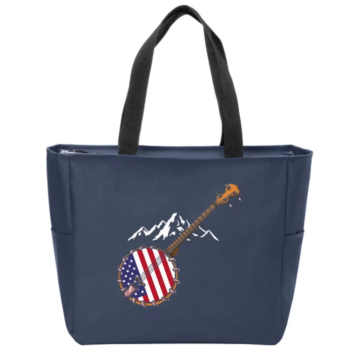 Gifts For Bluegrass Lovers Banjo Mandolin Kentucky Zip Tote Bag