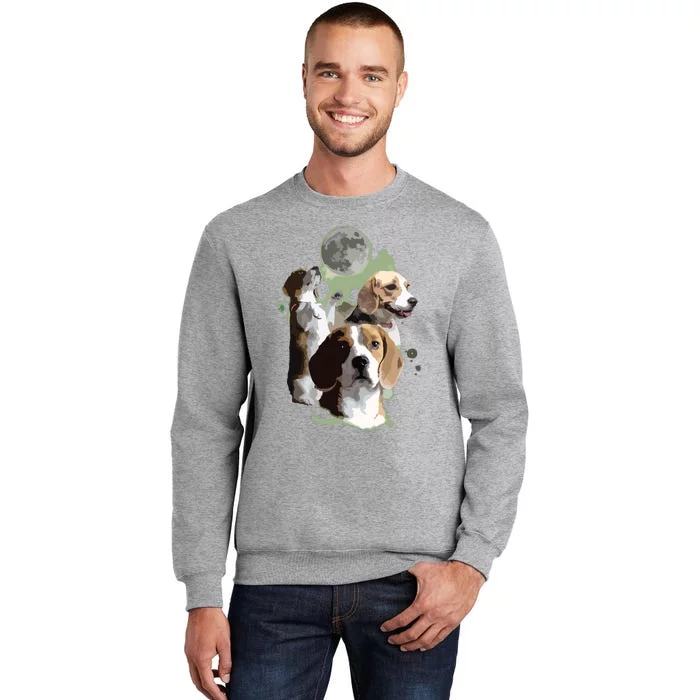 Gifts For Beagle Lovers Dog Mom Funny Anatomy Of A Beagle Tall Sweatshirt