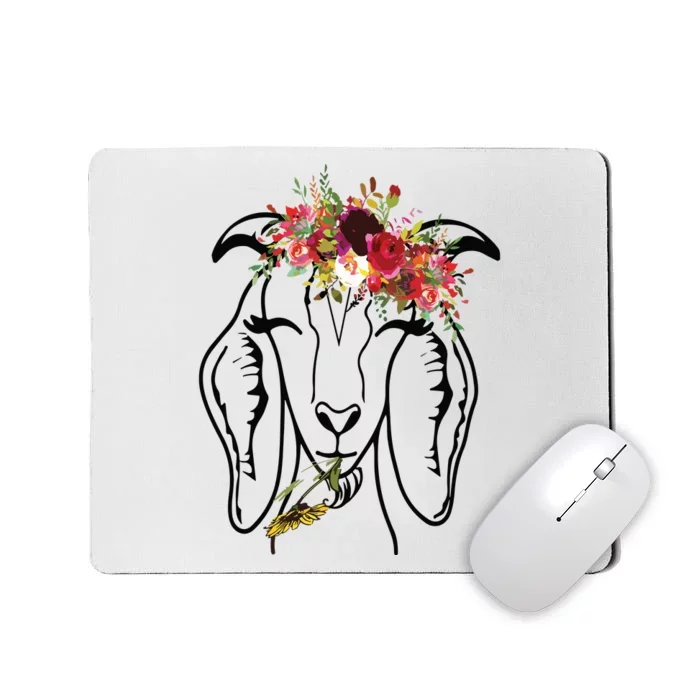 Goats Floral Bandana Headband Farm Animal Goat Graphics Mousepad