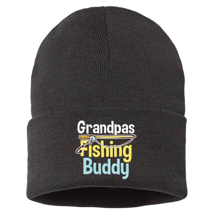 Grandpa's Fishing Buddy Fishing Sustainable Knit Beanie