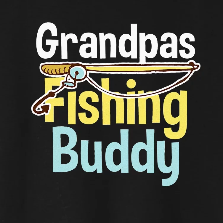 Grandpa's Fishing Buddy Fishing Women's Crop Top Tee