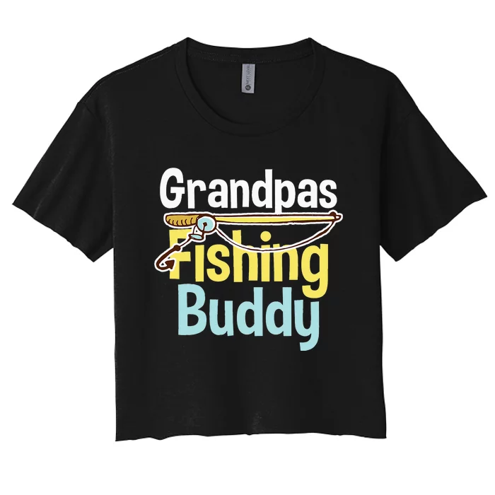 Grandpa's Fishing Buddy Fishing Women's Crop Top Tee