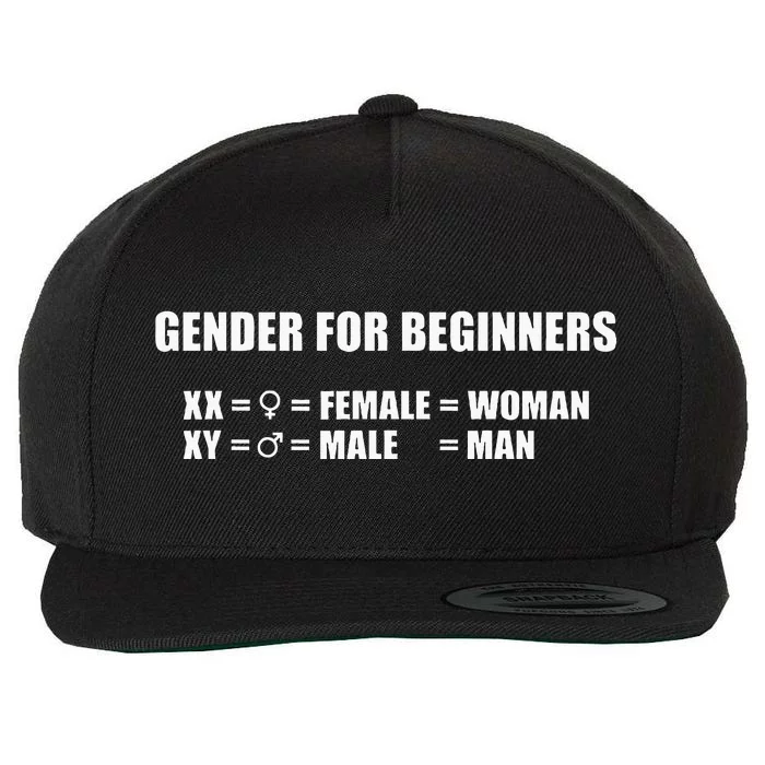 Gender For Beginners Xx Woman Xy Man Wool Snapback Cap