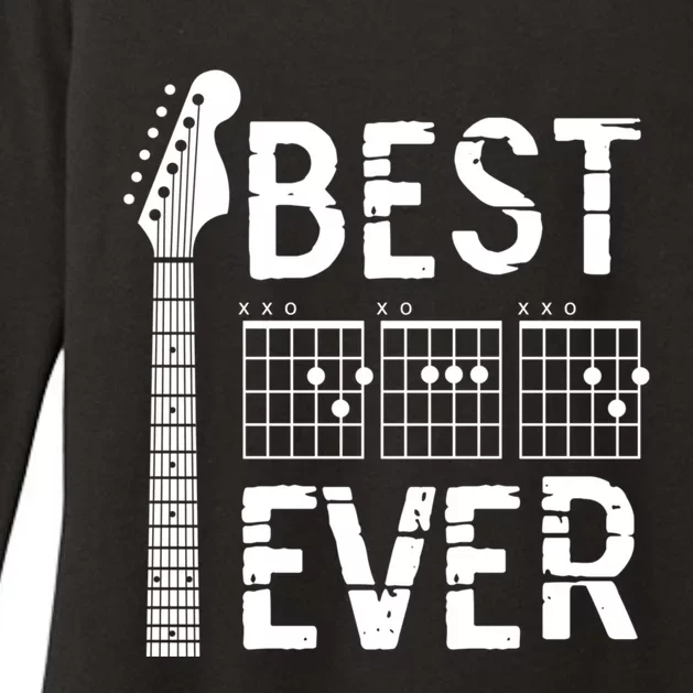 Guitarist Father Best Dad Ever D A D Chord Gifts Guitar Womens CVC Long Sleeve Shirt