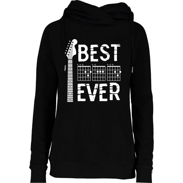 Guitarist Father Best Dad Ever D A D Chord Gifts Guitar Womens Funnel Neck Pullover Hood