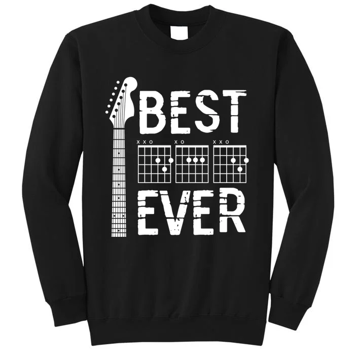 Guitarist Father Best Dad Ever D A D Chord Gifts Guitar Tall Sweatshirt