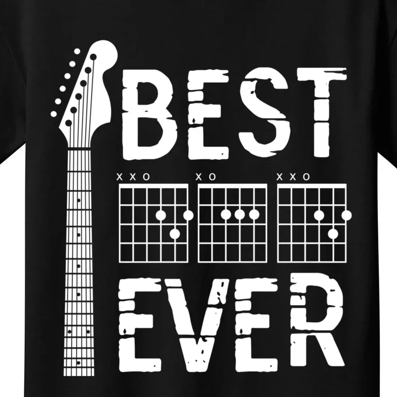 Guitarist Father Best Dad Ever D A D Chord Gifts Guitar Kids T-Shirt