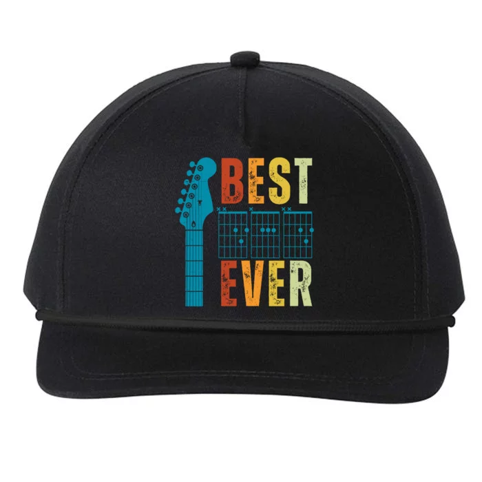 Guitarist Father Best Dad Ever Retro Gift Snapback Five-Panel Rope Hat