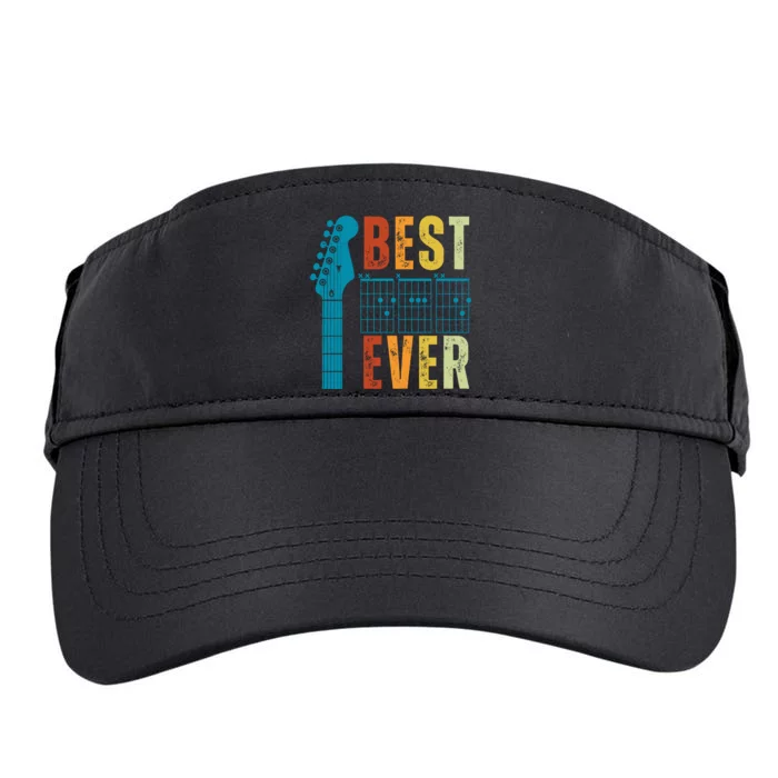 Guitarist Father Best Dad Ever Retro Gift Adult Drive Performance Visor