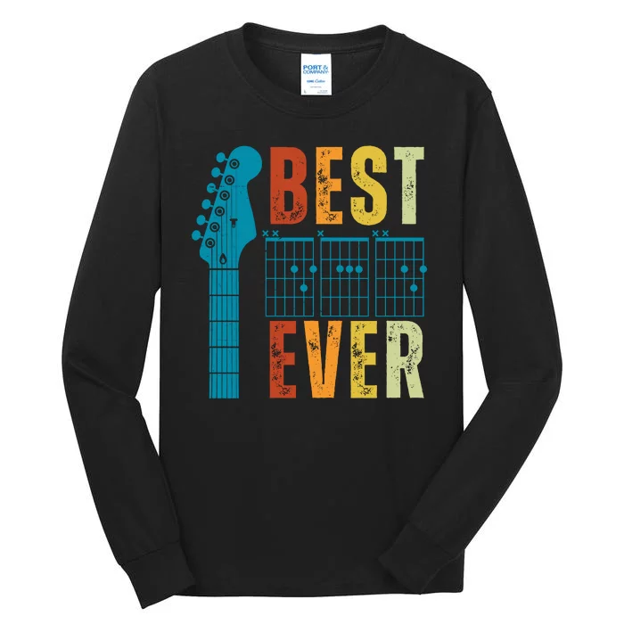 Guitarist Father Best Dad Ever Retro Gift Tall Long Sleeve T-Shirt