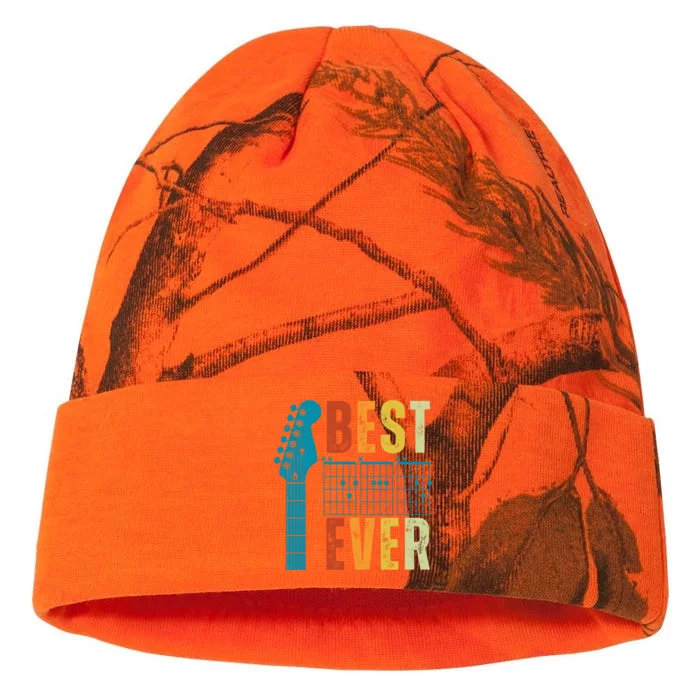 Guitarist Father Best Dad Ever Retro Gift Kati - 12in Camo Beanie