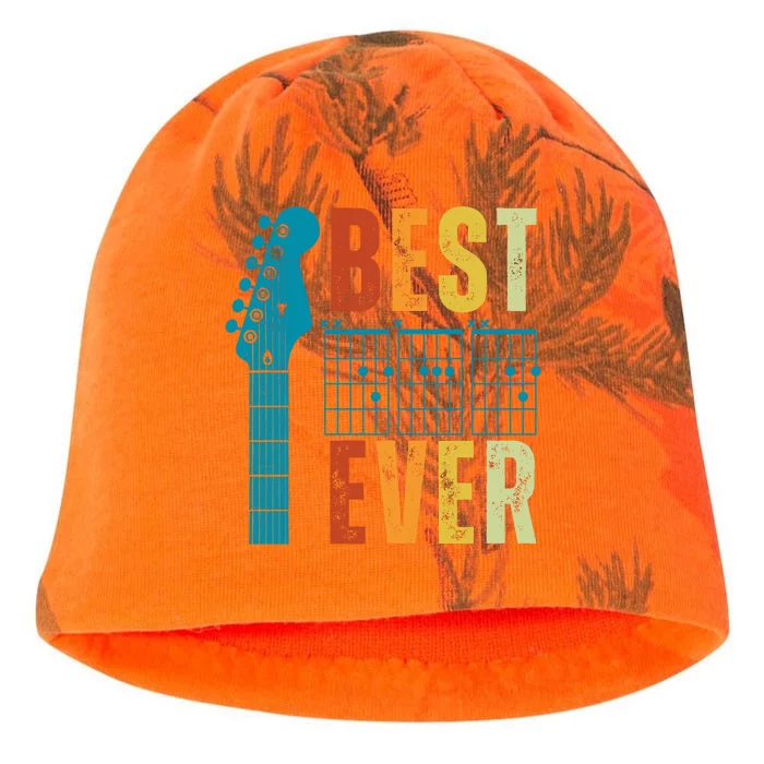 Guitarist Father Best Dad Ever Retro Gift Kati - Camo Knit Beanie