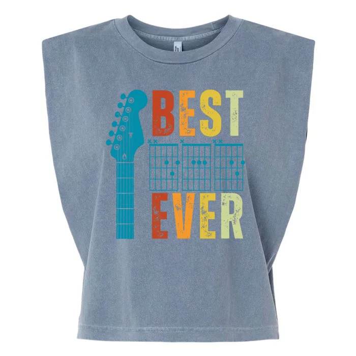 Guitarist Father Best Dad Ever Retro Gift Garment-Dyed Women's Muscle Tee