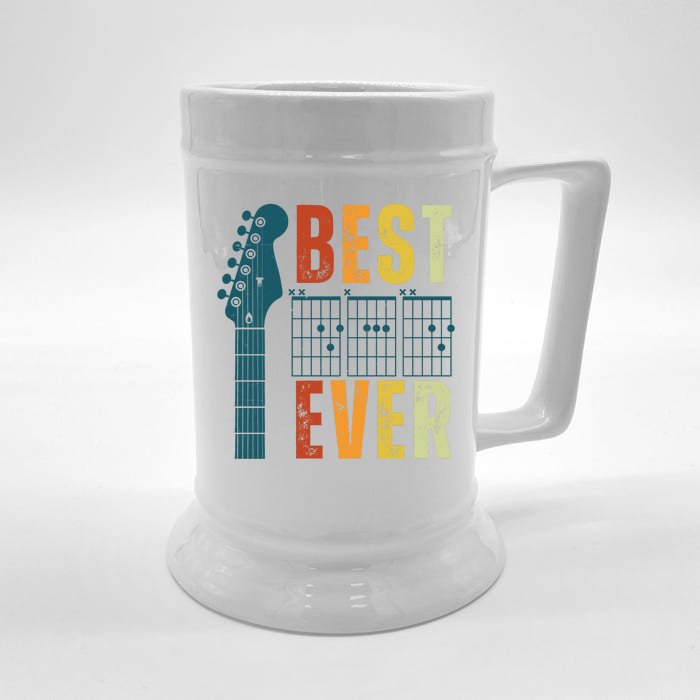 Guitarist Father Best Dad Ever Retro Gift Front & Back Beer Stein