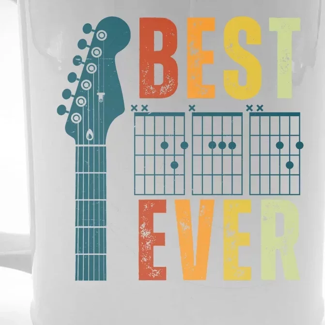 Guitarist Father Best Dad Ever Retro Gift Front & Back Beer Stein