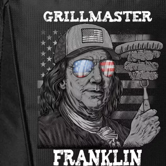 Grillmaster Franklin Ben 4th Of July Usa Bbq Gift City Backpack