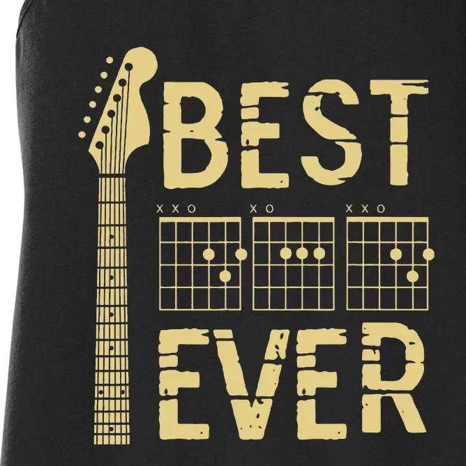 Guitarist Father Best Dad Ever D A D Chord Women's Racerback Tank