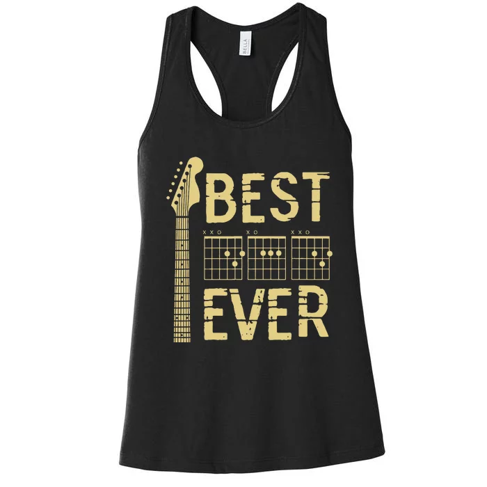 Guitarist Father Best Dad Ever D A D Chord Women's Racerback Tank