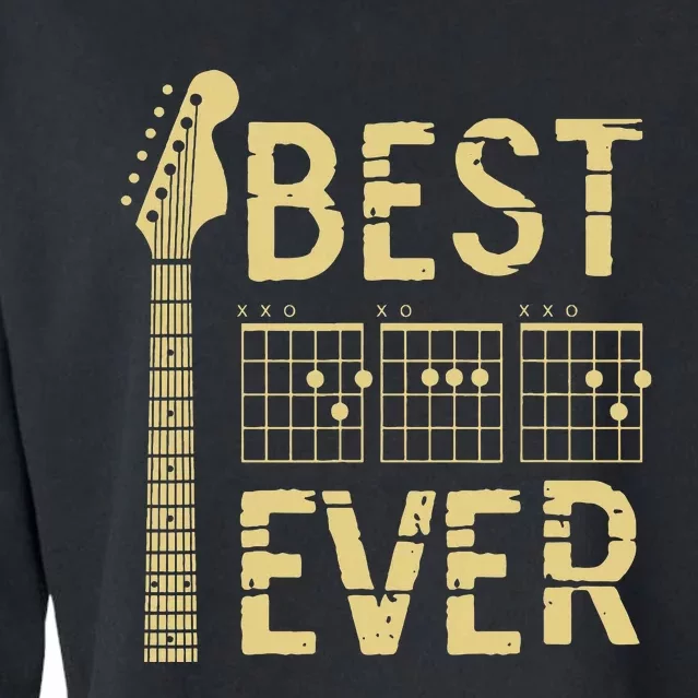 Guitarist Father Best Dad Ever D A D Chord Cropped Pullover Crew