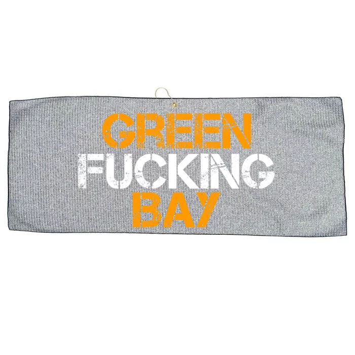 Green Fucking Bay Wisconsin TShirt Large Microfiber Waffle Golf Towel