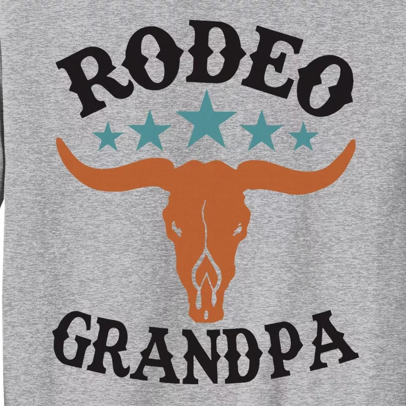 Grandpa First Birthday Cowboy Western Rodeo Party Matching Tall Sweatshirt