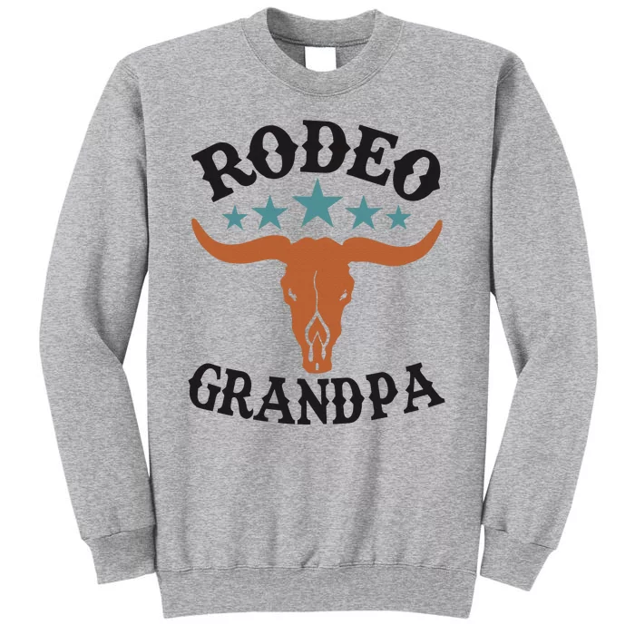 Grandpa First Birthday Cowboy Western Rodeo Party Matching Tall Sweatshirt