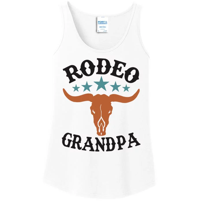 Grandpa First Birthday Cowboy Western Rodeo Party Matching Ladies Essential Tank