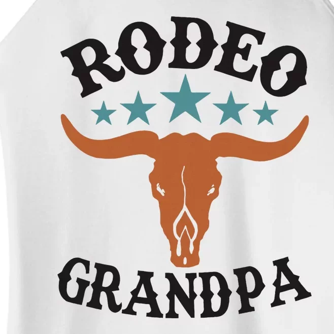 Grandpa First Birthday Cowboy Western Rodeo Party Matching Women’s Perfect Tri Rocker Tank