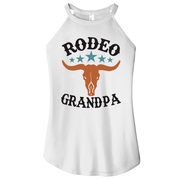 Grandpa First Birthday Cowboy Western Rodeo Party Matching Women’s Perfect Tri Rocker Tank