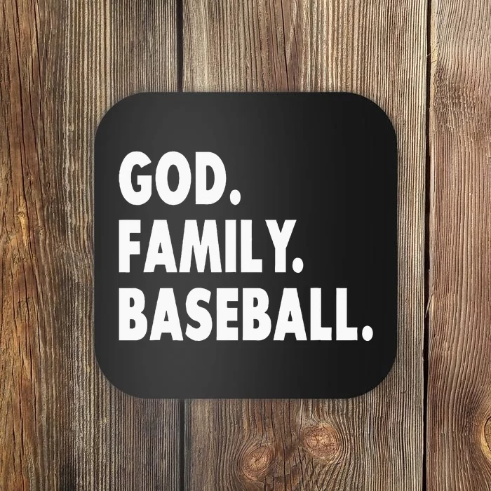 God Family Baseball Funny Christian Baseball Coaster