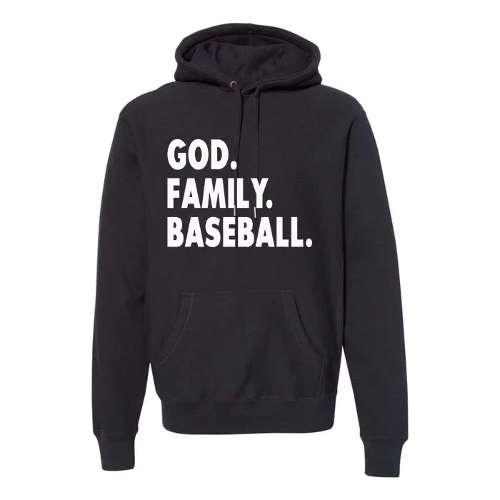 God Family Baseball Funny Christian Baseball Premium Hoodie