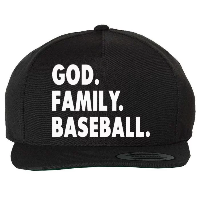 God Family Baseball Funny Christian Baseball Wool Snapback Cap