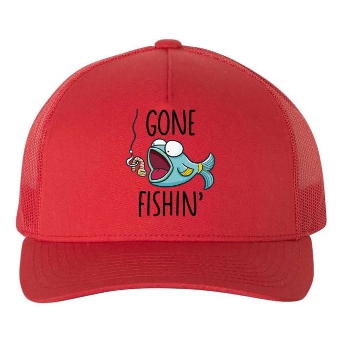 Gone Fishingshirt Boy Girl Funny Fishing Yupoong Adult 5-Panel Trucker Hat