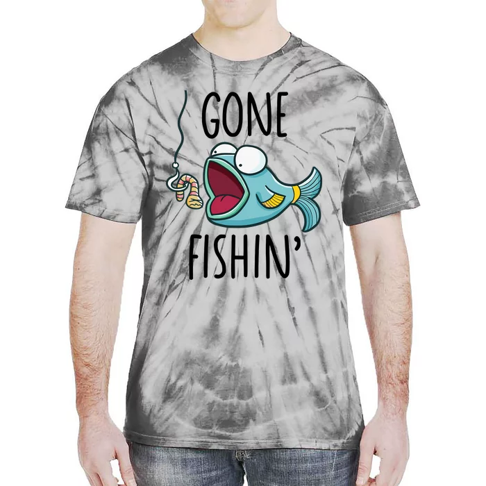 Gone Fishingshirt Boy Girl Funny Fishing Tie-Dye T-Shirt