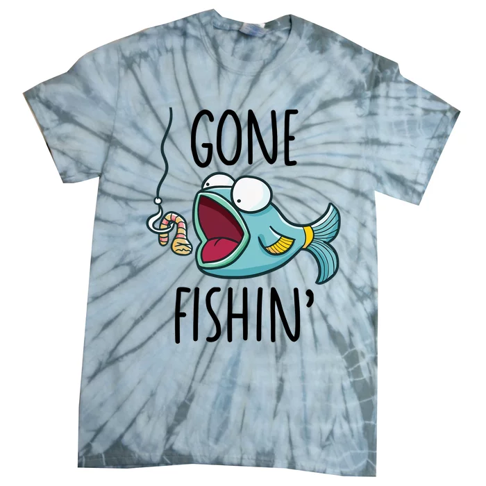 Gone Fishingshirt Boy Girl Funny Fishing Tie-Dye T-Shirt