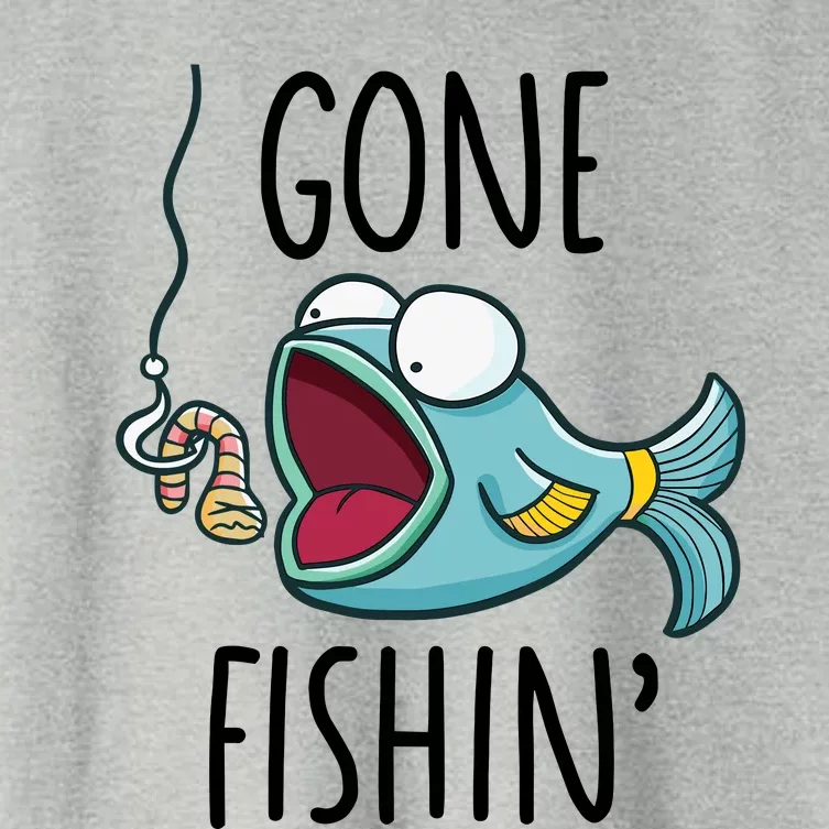 Gone Fishingshirt Boy Girl Funny Fishing Women's Crop Top Tee