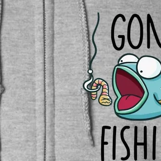 Gone Fishingshirt Boy Girl Funny Fishing Full Zip Hoodie