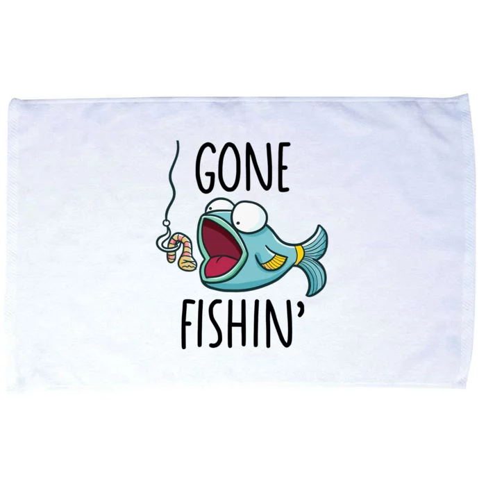 Gone Fishingshirt Boy Girl Funny Fishing Microfiber Hand Towel