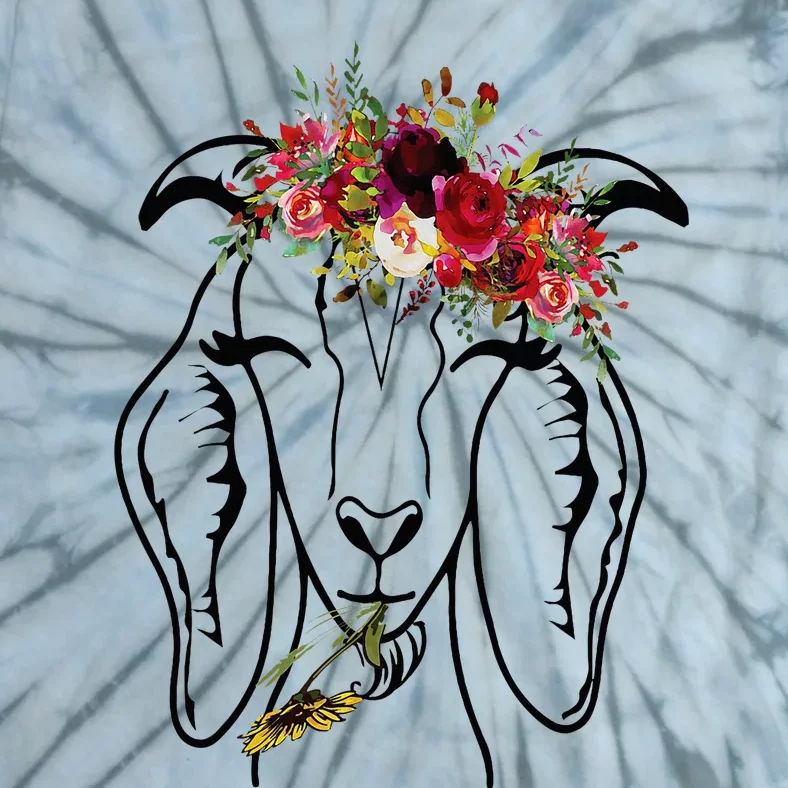 Goats Floral Bandana Headband Farm Animal Goat Graphics Tie-Dye T-Shirt