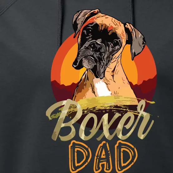 Gift For Boxer Lover Boxer Dad Performance Fleece Hoodie