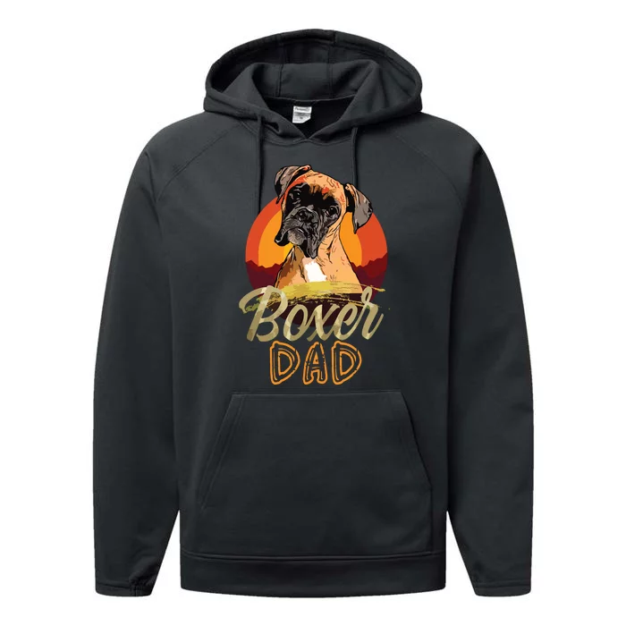 Gift For Boxer Lover Boxer Dad Performance Fleece Hoodie