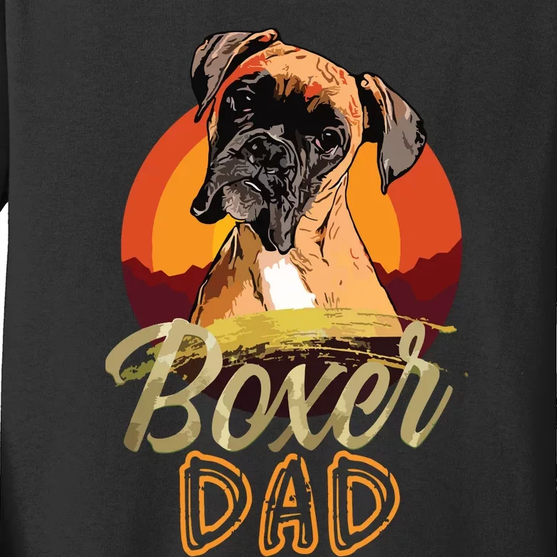 Gift For Boxer Lover Boxer Dad Kids Long Sleeve Shirt