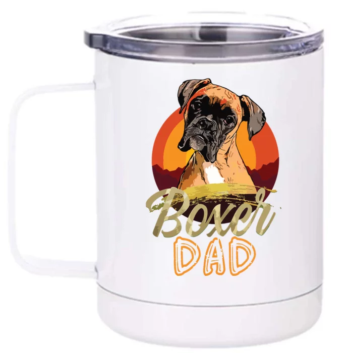 Gift For Boxer Lover Boxer Dad Front & Back 12oz Stainless Steel Tumbler Cup