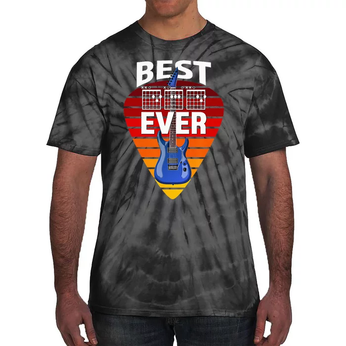 Guitarist Father Best Dad Ever Music Tab Chords Tie-Dye T-Shirt