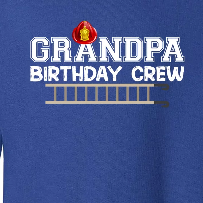 Grandpa Firefighter Birthday Crew Family Matching Fire Truck Gift Toddler Sweatshirt