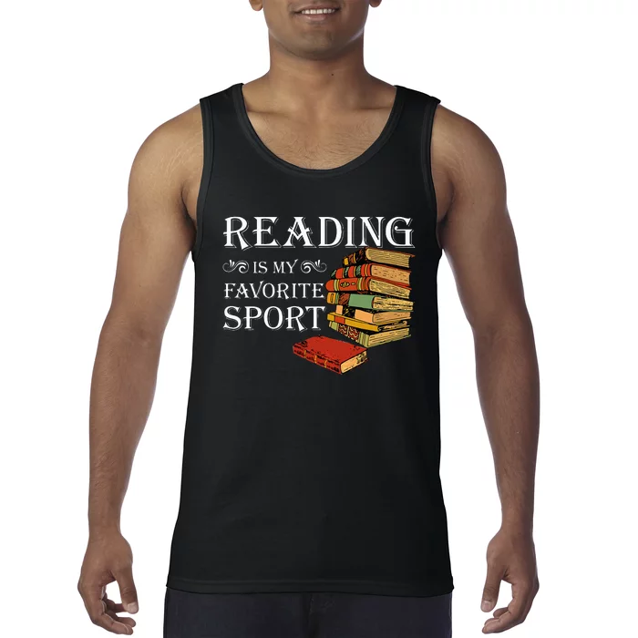 Gift For Book Lovers Reading Is My Favorite Sport Tank Top