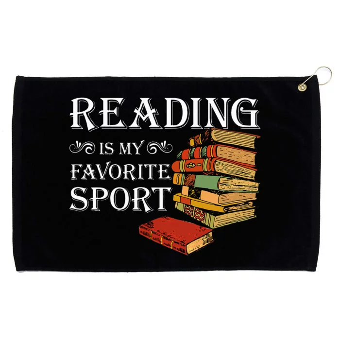 Gift For Book Lovers Reading Is My Favorite Sport Grommeted Golf Towel