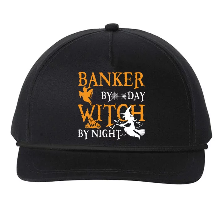 Gifts For Bankers Banker By Day Witch By Night Halloween Snapback Five-Panel Rope Hat